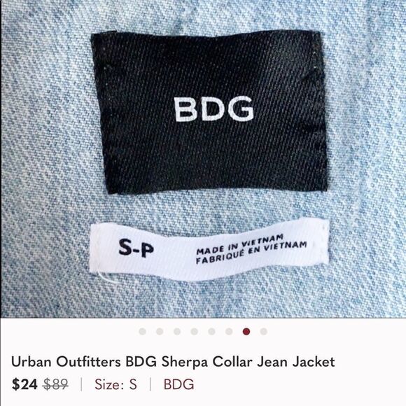 Urban Outfitters BDG Sherpa Collar Jean Jacket - Picture 8 of 8